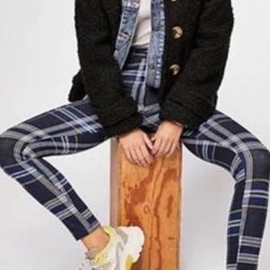 Free People Carnaby Plaid High Rise Pants